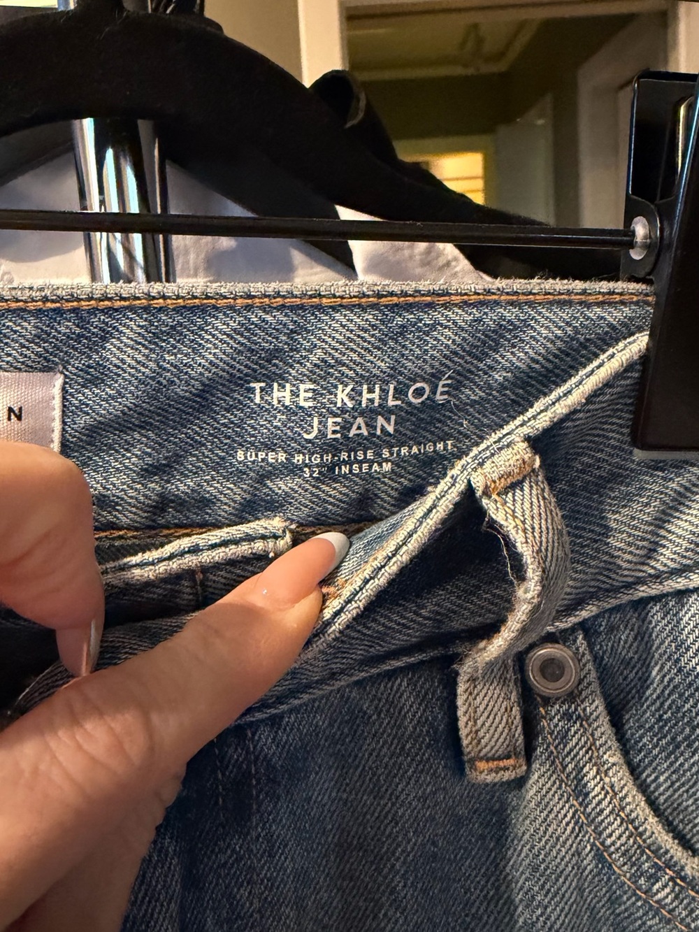 Good American The Khloé Super High-Rise Straight Jeans - Light Wash Blue sz O/25